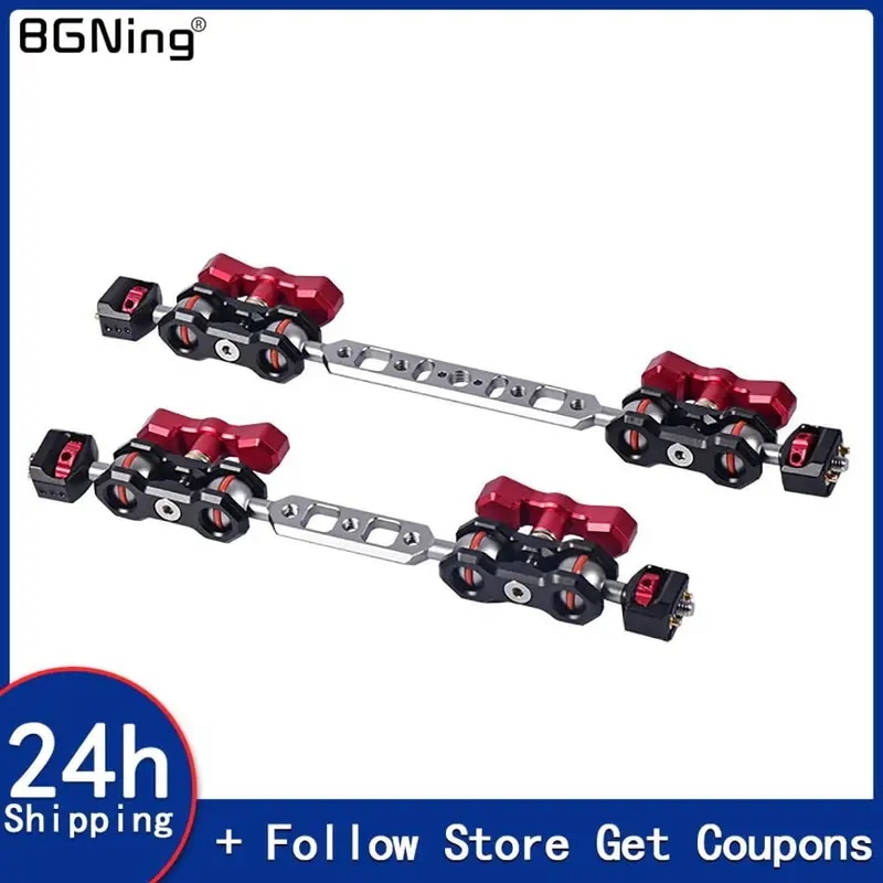 関節アーム用1/4インチダブルボールヘッド,LEDリングライト,関節式延長バー,5または11インチ,slrカメラ用