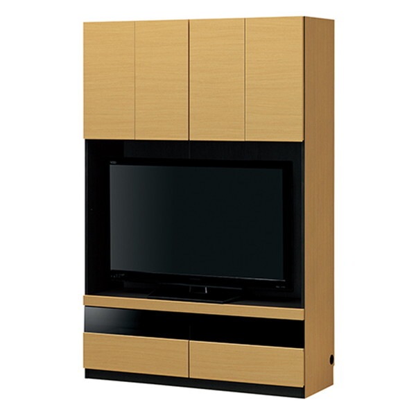白井産業 POR-1812TV NA ナチュラルブラウン ポルターレ 壁面収納ユニット 幅120cm TV収納ラック メーカー直送