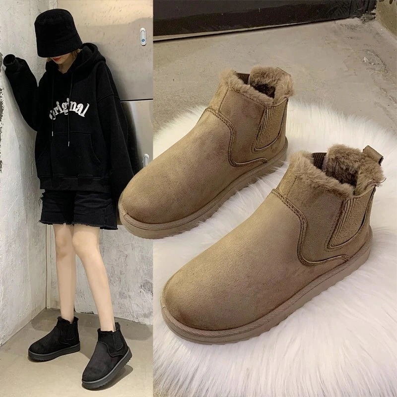 スリッポン モカシン 新品登場 防寒 痛くない レディースファッション もこもこ 冬靴 暖かい 脱ぎやすい秋冬の最新 裏起毛 スノーブーツ ムートンブーツ ブーツ