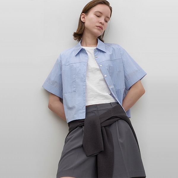 (BL-4242)ESSENTIAL COTTON BIG POCKET SHIRT