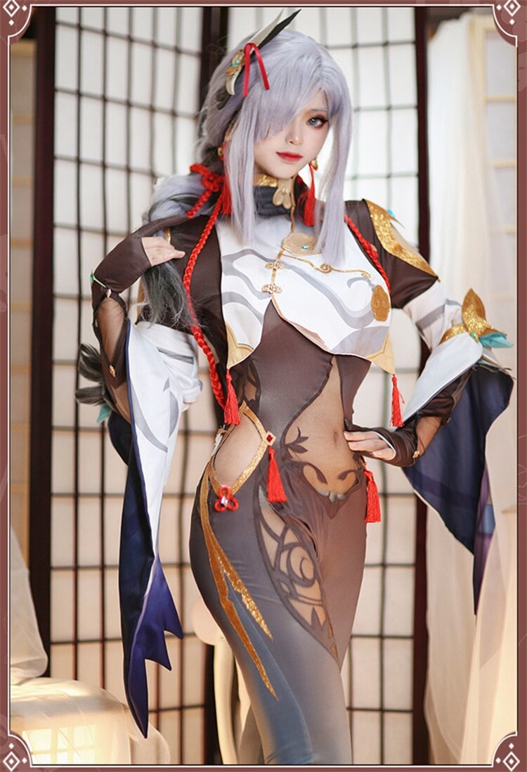 ハロウィン コスチューム コスプレ衣装 申鶴 Genshin げんしん 原神 スーツ ハロウィン 2025年新作入荷コスプレ