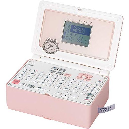 モノクロ ラベルライター テプラPRO SR-GL1 シェルピンク 本体サイズ:W154XD108XH63MM/対応テープ幅:4・6・9・12・18MM/530G