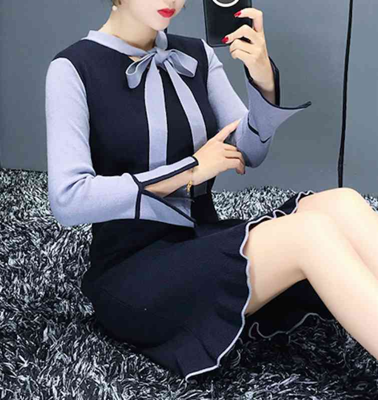 ワンピース レディース 50代 白 大人 ネック 韓国 黒 ニット 秋 40代 春 かわいい ブランド 人気 大きいサイズ Aライン 厚手 しっかり おしゃれ カジュアル ロング スカート アウトドア