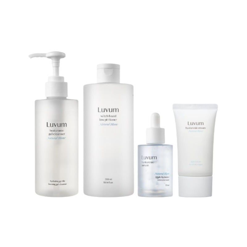 [水分ルーチンセット2]竹 ヒアルロン酸 水分ジェル クレンザー 200ml+ウィッチハゼル トナー200ml+セラム 50ml+クリーム 70ml