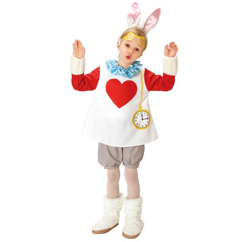 コスプレ 仮装 子ども用スノーラビットS 【 コスプレ 衣装 ハロウィン 仮装 コスチューム 子供 アニメ ディズニー グッズ 動物 アニマル キッズ 不思議の国のアリス 白うさぎ 正規ライセンス品