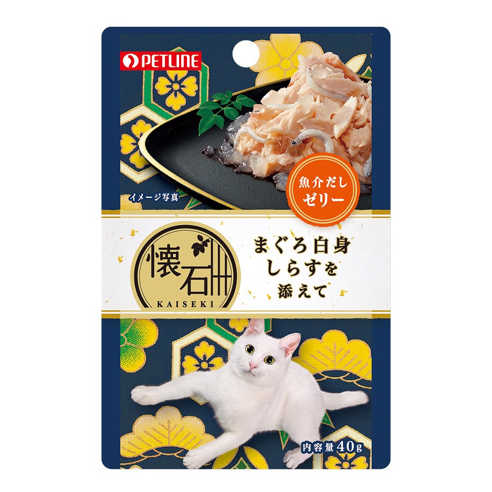 ペットライン　懐石　まぐろ白身　しらすを添えて　魚介だしゼリー　４０ｇX７２袋　ＣＲＣ35―04―20―65―40