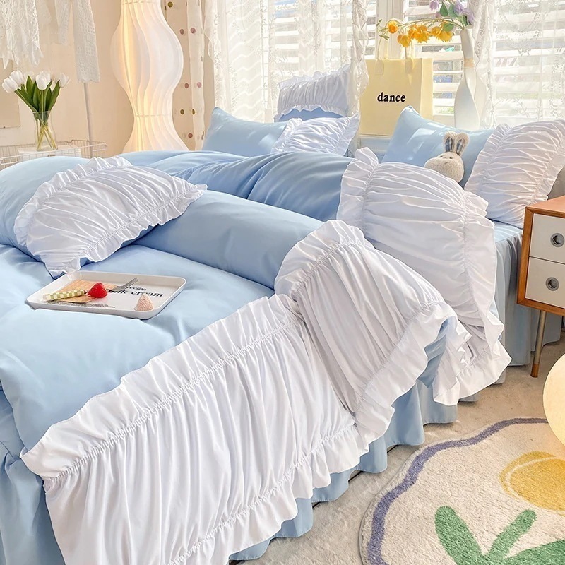 ins 韓国版 新しい プリンセス風 4つの条件セット ベッドスカート 学生 宿舎 布団カバー 寝具 6,907円