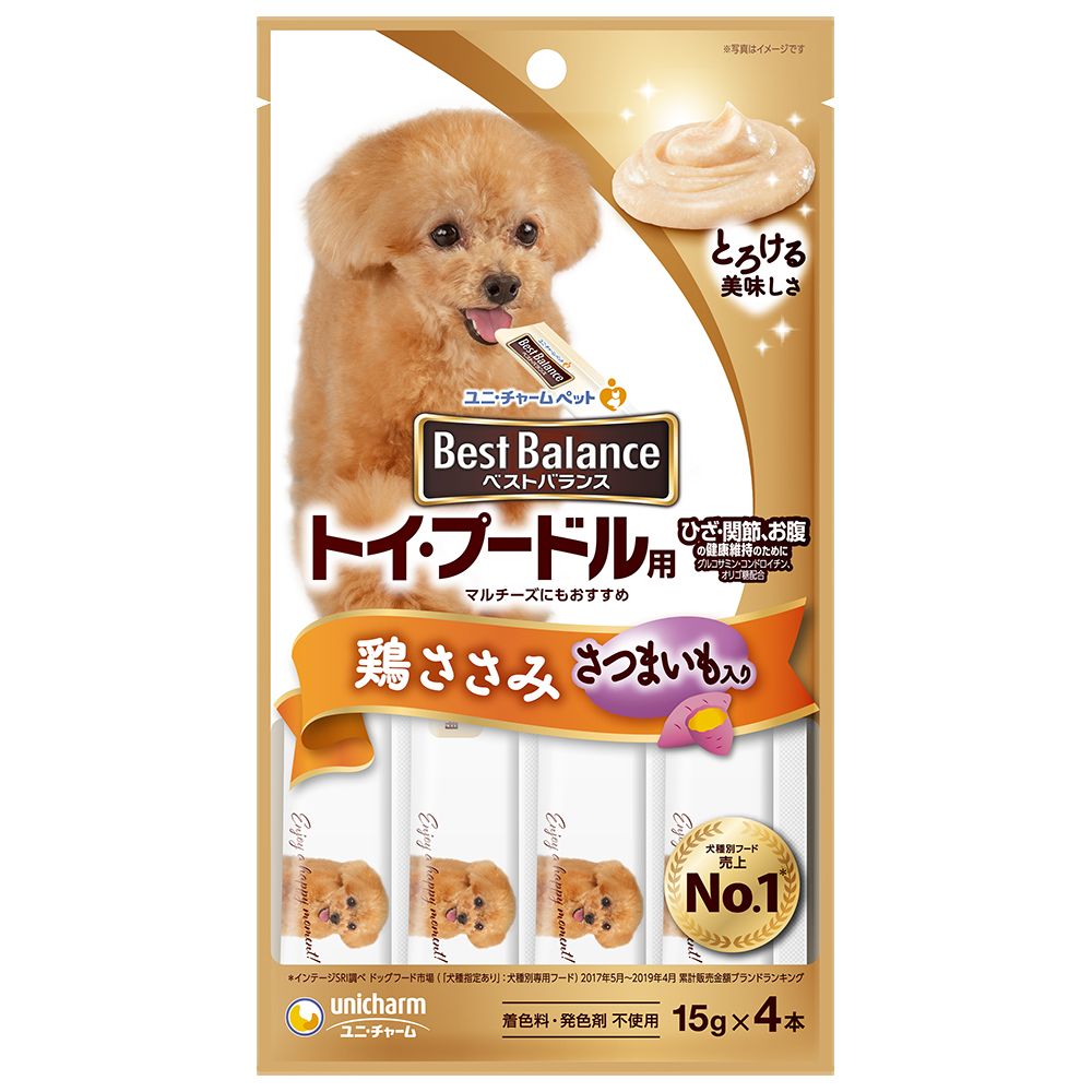 （まとめ買い）ベストバランスおやつ トイ/プードル用ささみ入り 15gx4本 犬用おやつ [x24] 5,653円