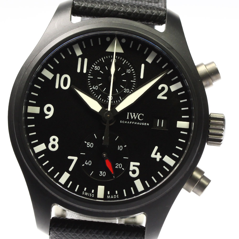 IWC IWC SCHAFFHAUSEN IW389001 パイロット・ウォッチ トップガン クロノグラフ 自動巻き メンズ 美品 保証書付き_755344【中古】