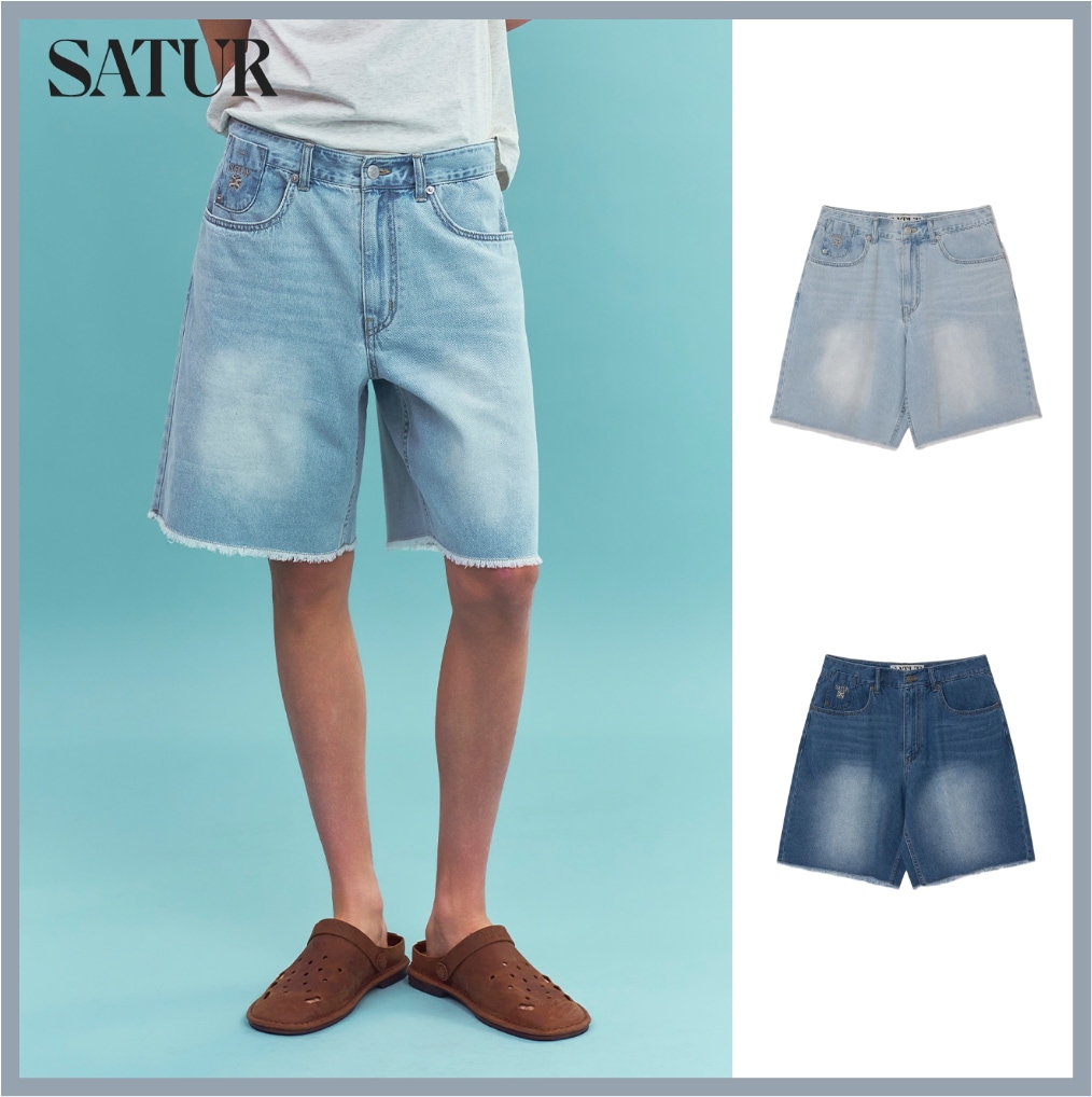Raw Edge Denim Shorts
