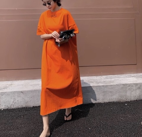 レディース ワンピース セットアップ オールインワン つなぎ ロング フルレングス 半袖 ラウンドネック スリム 細身 ストレート かわいい シンプル カジュアル おしゃれ かっこいい こなれ感 ラフ