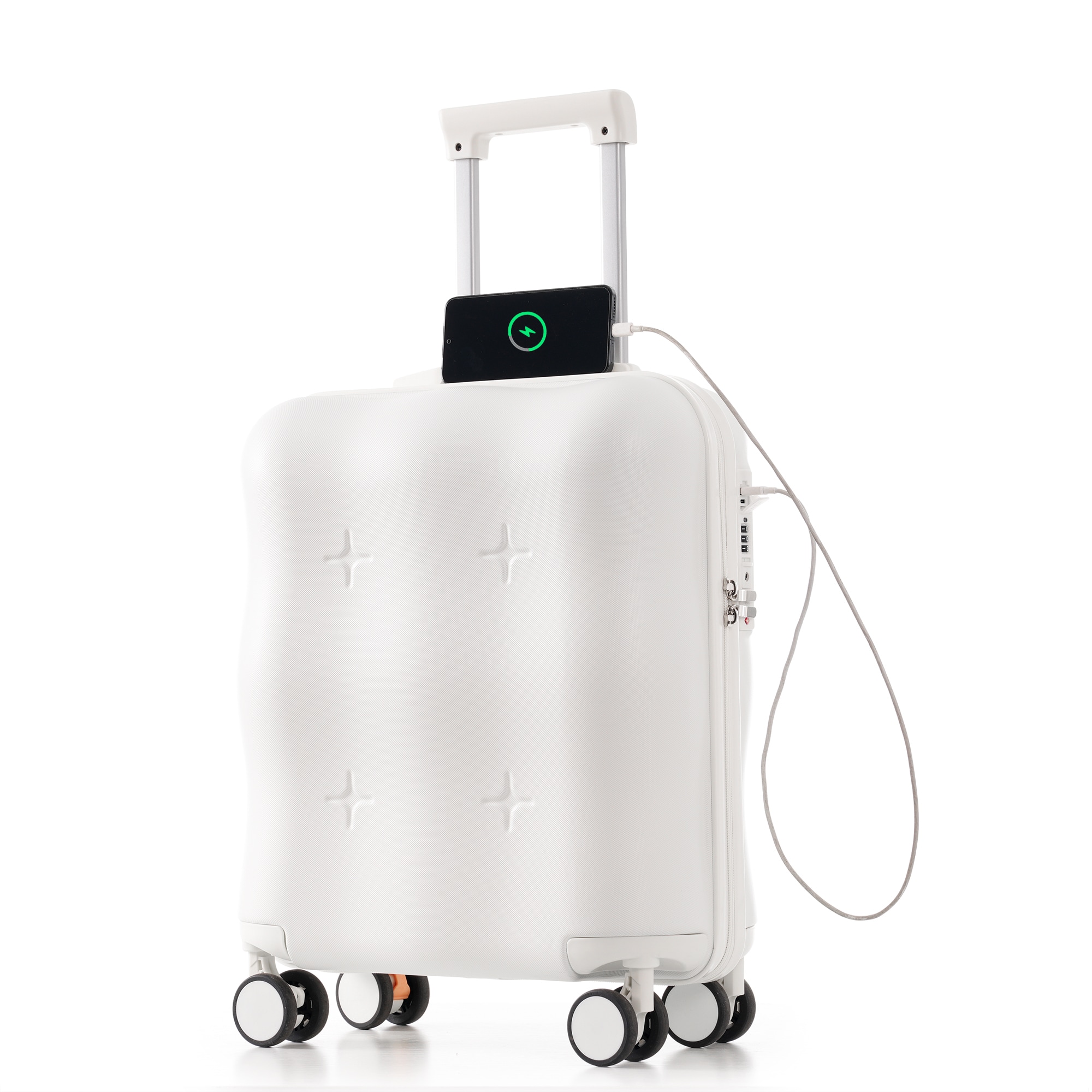 【国内即発送】スーツケース Sサイズ キャリーバッグ qキャリーケース USBポート付き ストッパー付き 小型 超軽量 軽量 大容量 かわいい ファスナー式 TSAロック搭載 360度回転 旅行 おし