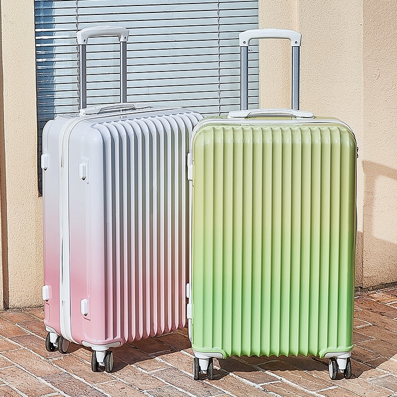 SNS話題 スーツケース グラデーション色 キャリーバッグ 軽量 万向輪 旅行 出張 キャリースーツケース キャリーケース アルミフレーム 機内持ち込み 軽量 360回転キャスタ TSAロック