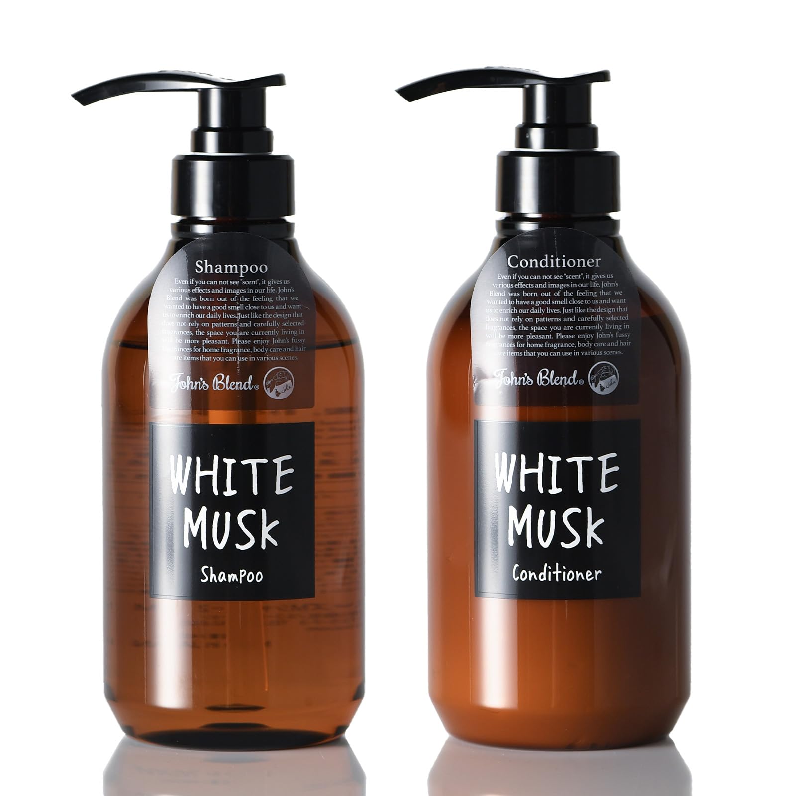 ホワイトムスク シャンプー コンディショナー セット ジョンズブレンド モイスト 香水シャンプー フレグランスシャンプー 本体 480mL + 480g 新生活 ホワイトデー お返し