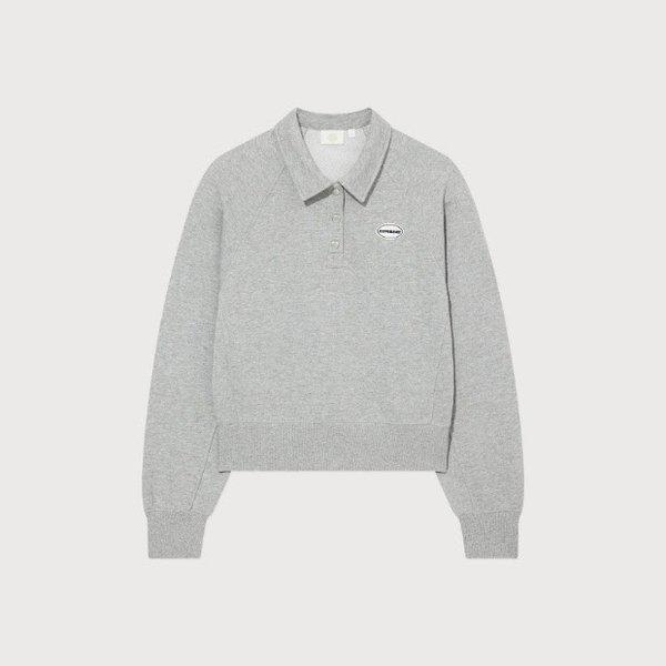 長袖Tシャツ JQS CO2503CR73-MG ウーマンカラーマンツーマン Melange Gray