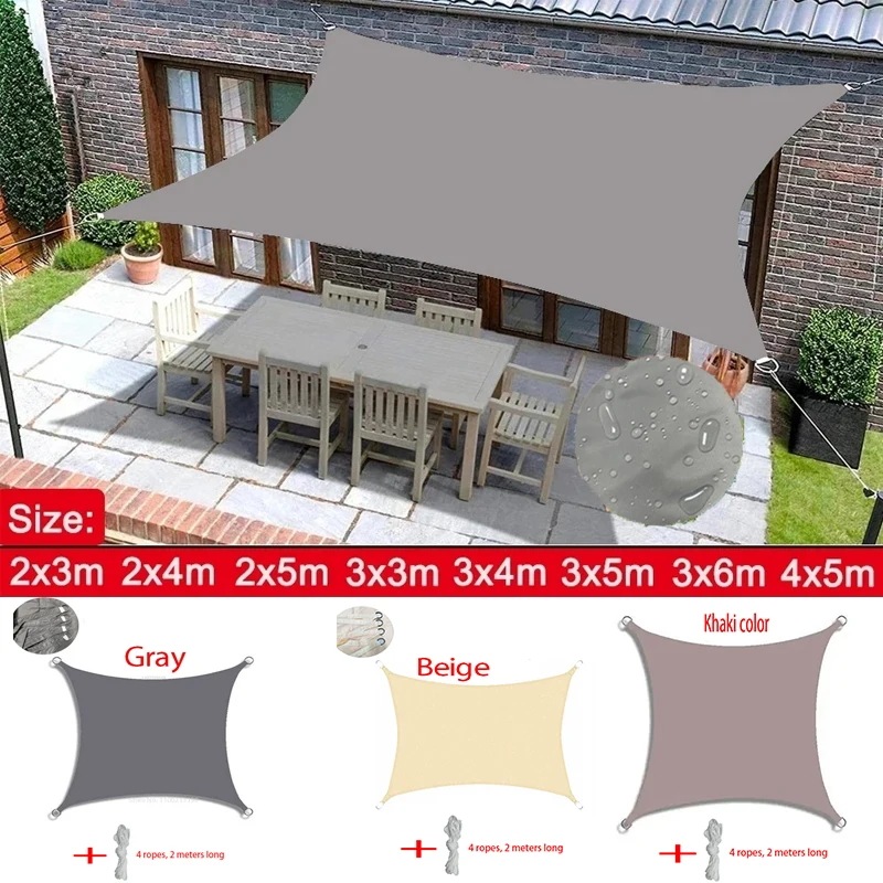 防水屋外日よけ,帆,テラス用天蓋,車の帆布,長方形のプールの日よけ,サンシェード