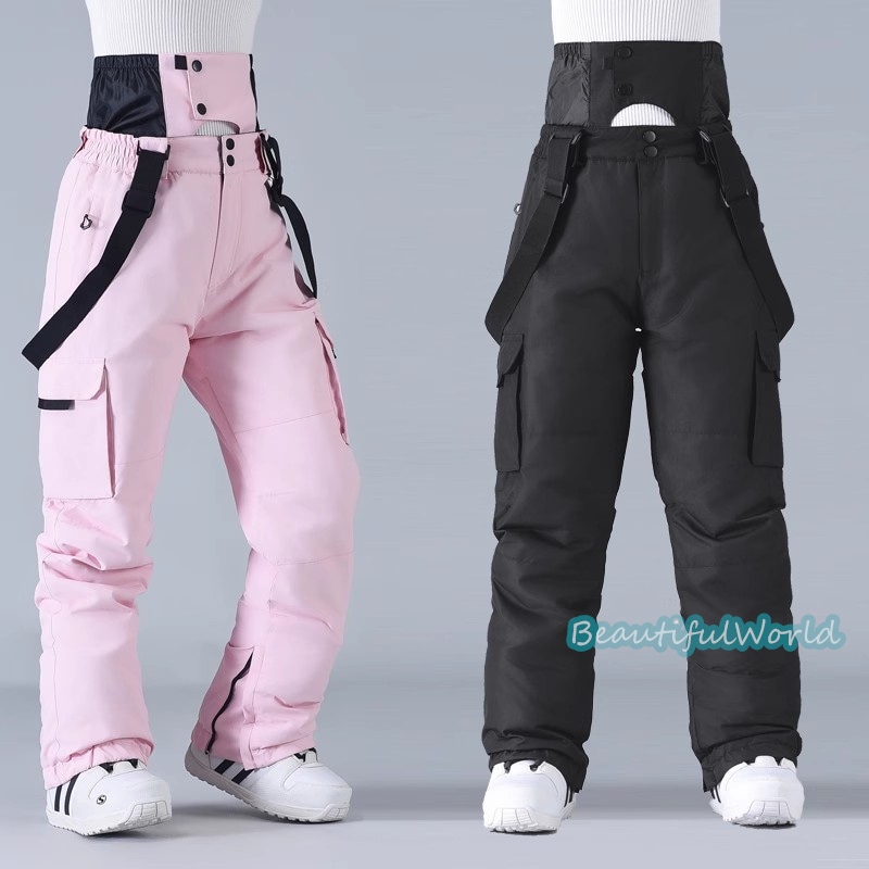 スノーパンツ メンズ レディース スキーパンツ スノーボードウェア スキーウェア ビブパンツ 防寒 防風 冬服 単品 男女兼用 撥水加工