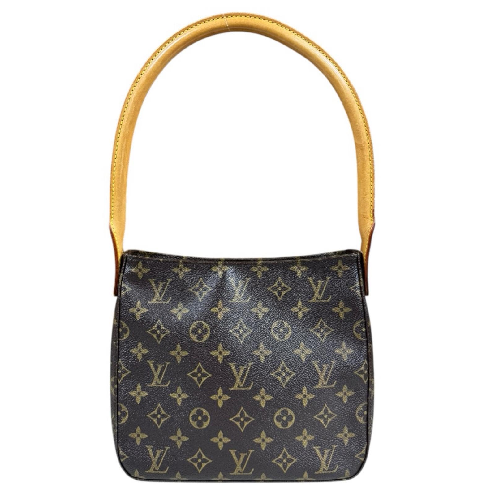ルイヴィトン ルーピングMM モノグラム ショルダーバッグ モノグラムキャンバス M51146 ブラウン LOUIS VUITTON 中古