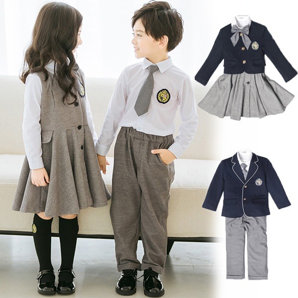 3点セット 秋冬服 学生服 子供制服 ワンピース ユニフォーム 卒業式 入園 女の子 男の子 受験 小学校 中学生 キッズ通園 通学制服 フォーマル 子供服 卒園式 発表会 100 110 120 1