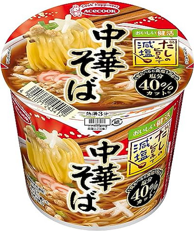 他サイト： エースコック だしの旨みで減塩 中華そば 43g×12個の商品画像