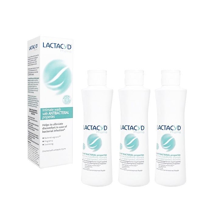 アンチバクテリアル 250ml 3本 LactacydPharma オメガファーマ デリケートゾーン用洗浄剤 弱酸性 海外発送便 日時指定不可 ヤマト国際便発送