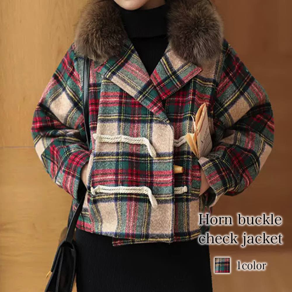チェスターコート レディース ホーンバックルチェックジャケット 春 アウター ロングコート 軽い 人気 コート ステンカラーコート 暖かい トレンチコート 英国 服 ショート丈 ショート キャメル 秋