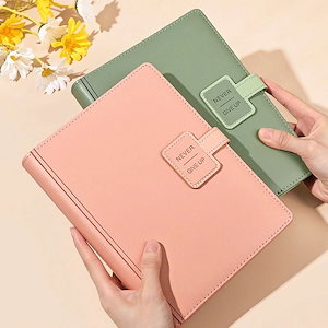 ルーズリーフブック A5 レザー表面 グリーン ビジネス バインダー システム置換可能