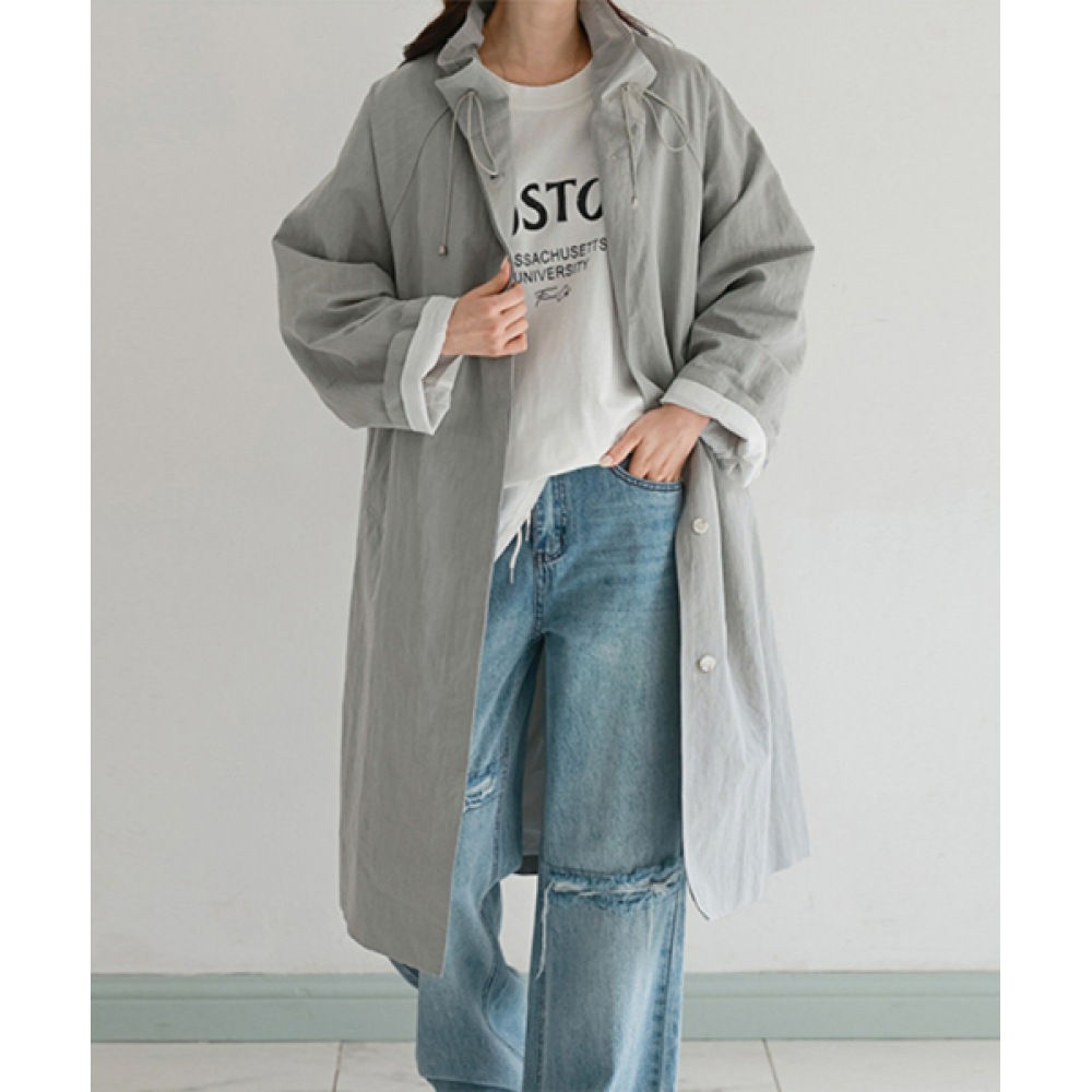 FRENCHCHIC ハイネック ロングトレンチコート