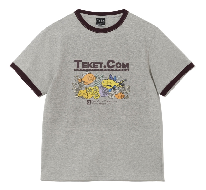 テケット Aquarium Tee Melange Gray