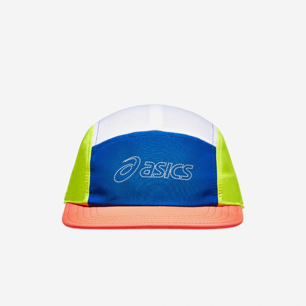 アシックス ATC パフォーマンスランニングキャップ 3013B263-ホワイト/マルチカラー