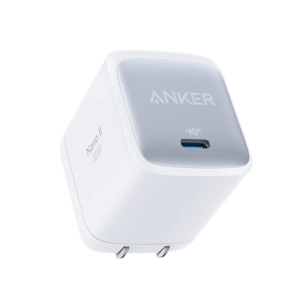 Anker Nano II 65W (PD 充電器 USB-C)【独自技術Anker GaN II採用/PD対応/PSE技術基準適合/折りたたみ式プラグ】MacBook Windows PC iPad