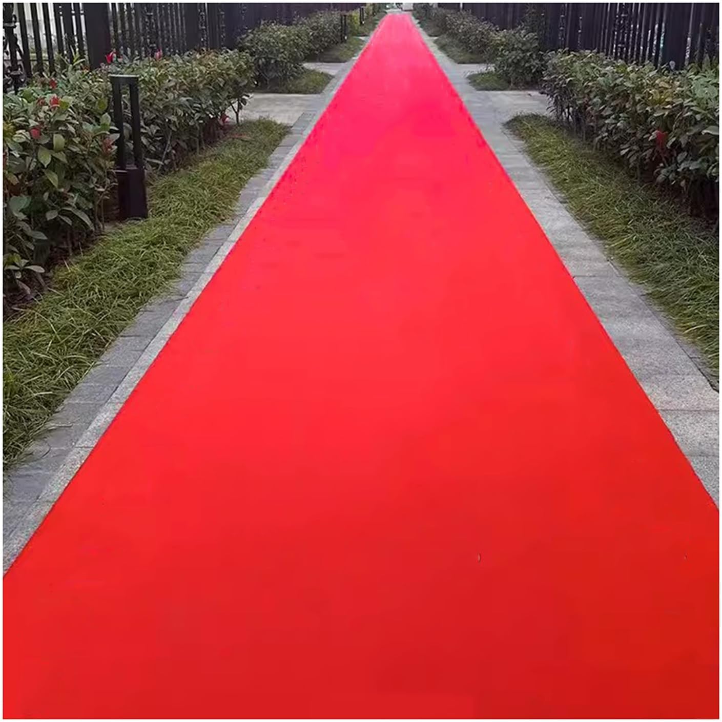 赤フェルトカーペット 1.2x5m 厚さ1.8mm 滑り止め耐摩耗 展示会用 通路ロングマット