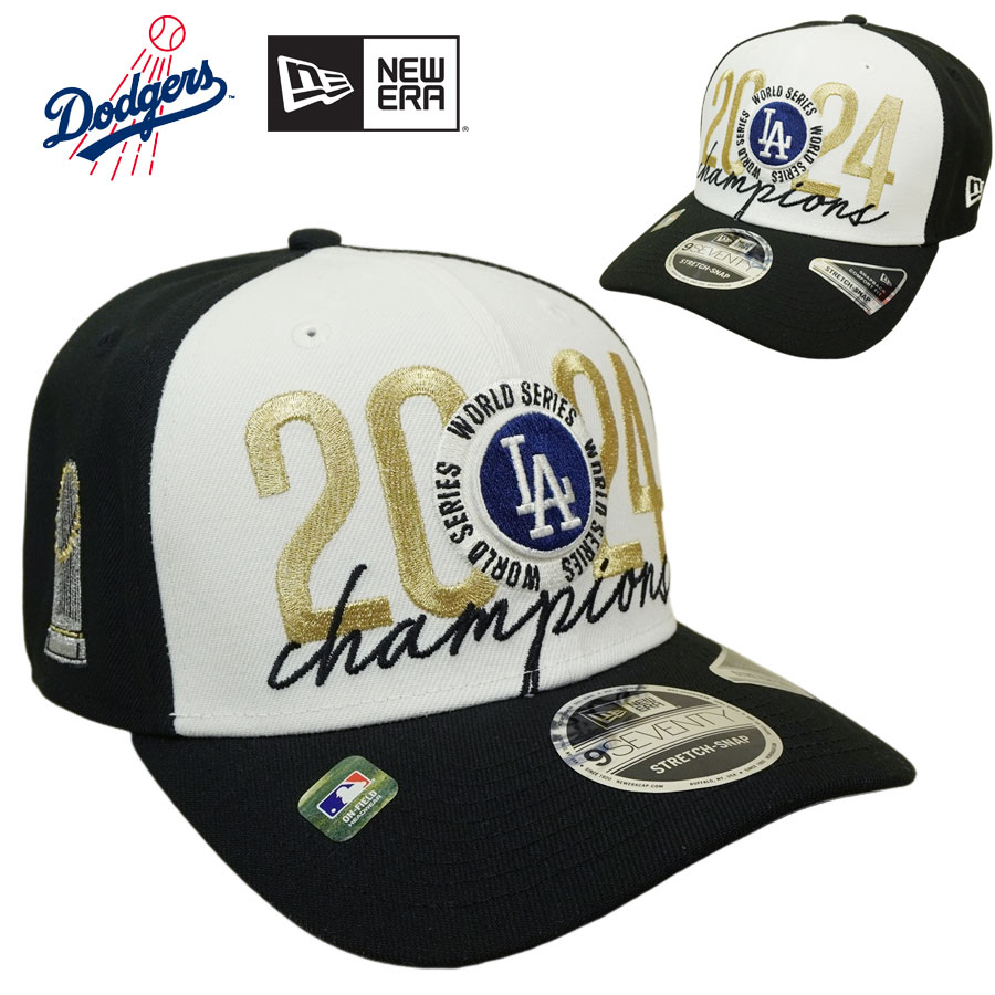 NEW ERA ニューエラ 帽子970 ストレッチ スナップバックキャップ2024 ワールドシリーズチャンピオンズロサンゼルス ドジャース LA DODGERS MLB