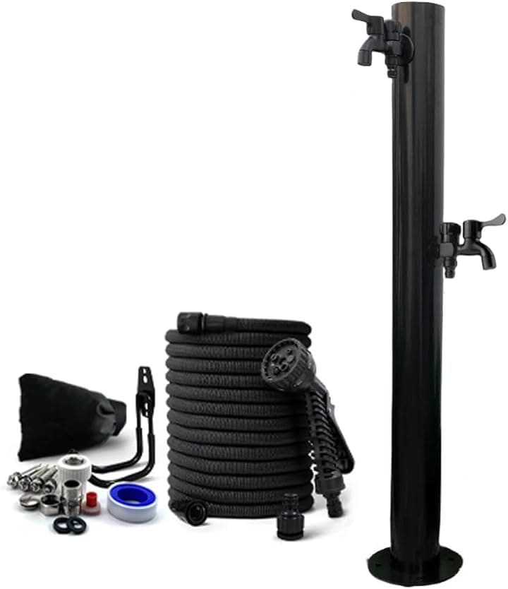 屋外水栓 立て水栓 蛇口付き ステンレス鋼 凍結防止 屋外用 水栓柱 屋外での水栓設置 円形立水栓(円形立水栓（蛇口：上C+下C）)