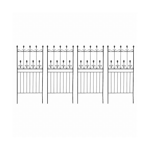 住まいスタイル オールドシャトーフェンス150 ロータイプ 4枚組 ブラック OC002L-4P-BLK メーカー直送