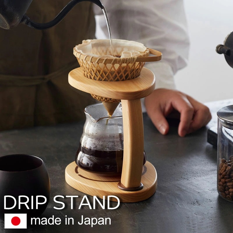 コーヒー ドリップスタンド 取手型 日本製 木製 桧 珈琲 コーヒースタンド ドリッパースタンド カフェ coffee ひのき おしゃれ ハンドドリップ 贈り物 ギフト プレゼント 国内 天然素材 送