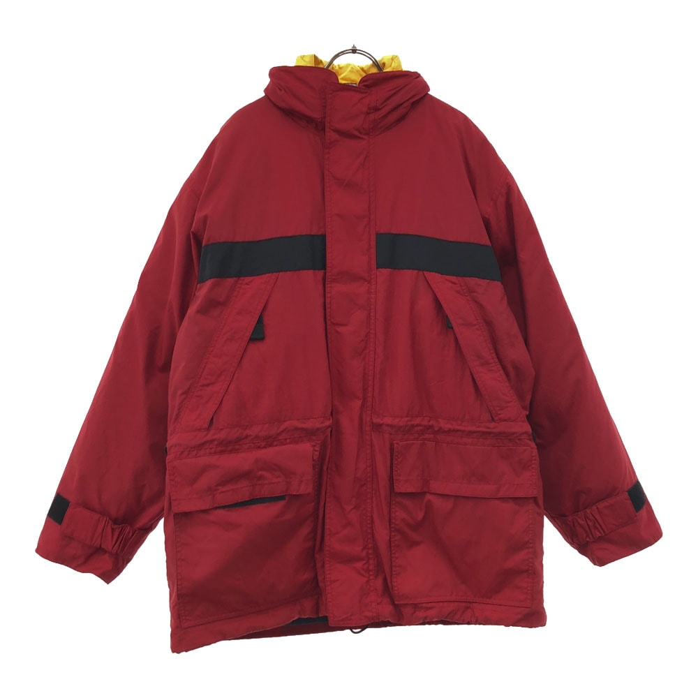 90s オールド フラッグタグ ライナー付き ナイロンジャケット S レッド ダブルファスナー メンズ