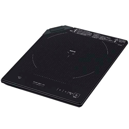 卓上IHクッキングヒーター 薄型IH調理器 EZ-KG26 1300W 9段階火力調整 温度設定 煮込み 揚げ物対応 フラットガラス 小型