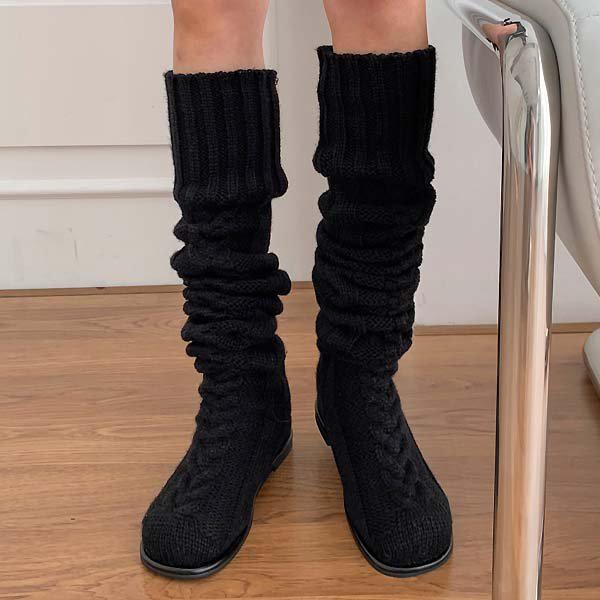 꽈배기 ニット 여자 여성 앵글 앵클 니하이 롱 부츠 1cm taz3084_P352959444