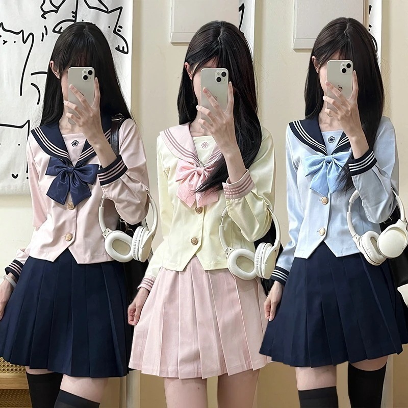 【2枚購入で100円OFF】 かわいい jk 可愛い JK制服 韓国制服スーツ jkスーツ セット学生服 上下セット 制服 日本学園制服 セーラー服 最安値保証 品質良い 5,467円