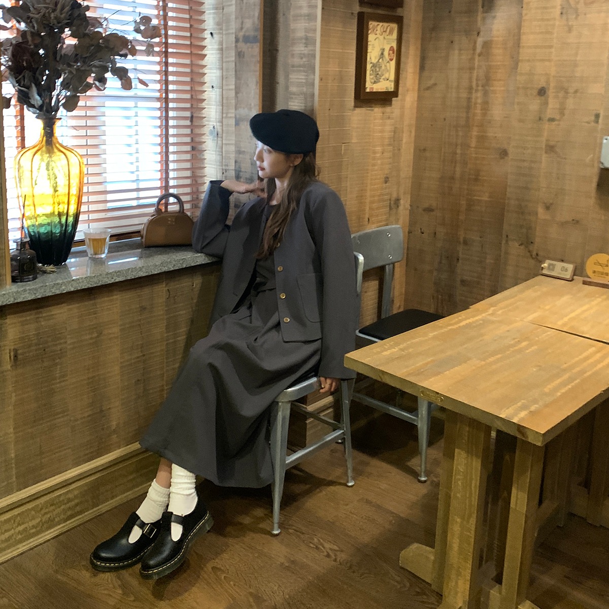 ツーピーススーツジャケットベストドレス2024秋韓国気質カレッジスタイルスーツ 6,057円