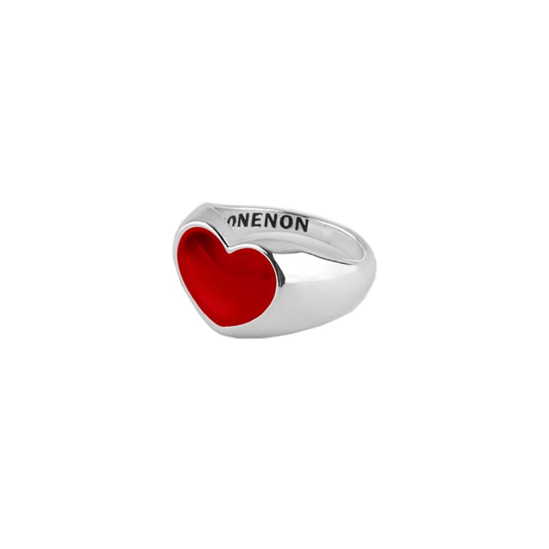 [NewJeans ハニ 着用] 限定 RED LOVE RNG 韓国 アイドル アクセサリー リング hanni ハート かわいい シルバー