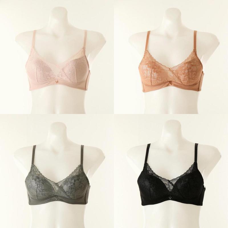 4枚入り AカップBカップ 25AW アッシュ メモリー シースルー 女性 ブラ 4SET VBR9000ABSG