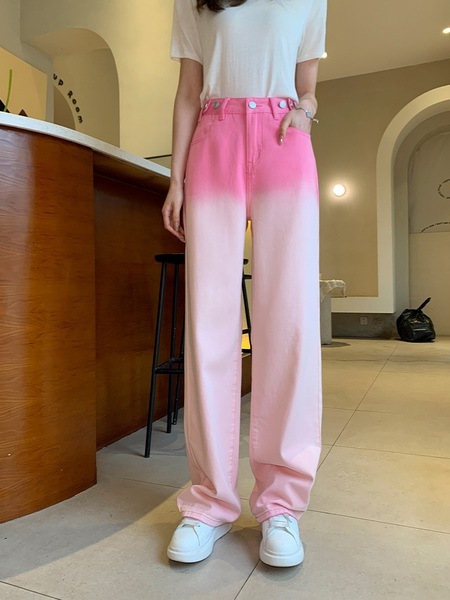 クメールウォッシュ ストレートジーンズ