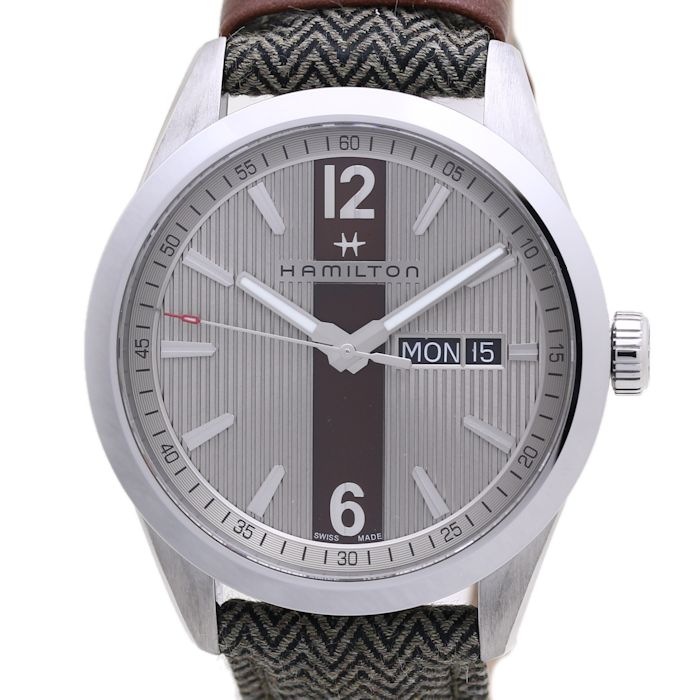 い出のひと時に、とびきりのおしゃれを！ ハミルトン ブロードウェイ H43311985【未使用】腕時計/38 テキスタイルベルト デイデイト その他 ブランド腕時計