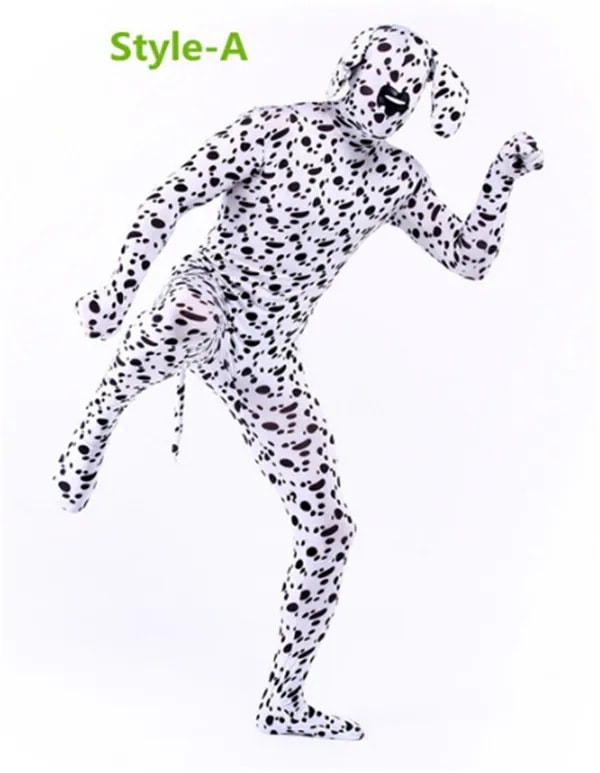 【予約商品】赤字販売 コスプレ ロウィン ハ コスチューム 全身タイツ ダルメシアン ゼンタイ スパンデックス