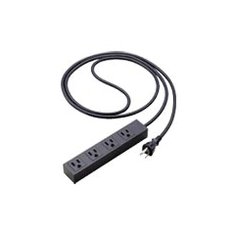 即納：パナソニック(Panasonic) S-OAタップ 接地15A形 4コ口・マットブラック 2mコード付 マグネット付 WCHS2524MB