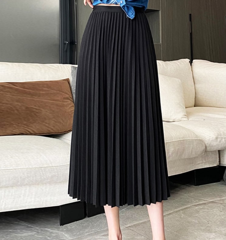 ボトムス デート モテアイテム プリーツスカート ミモレ丈 フレアスカート コットン 大人可愛い きれいめ 上品 おしゃれ かっこいい 大人可愛い ラブリー キュート ガーリー クール モード系
