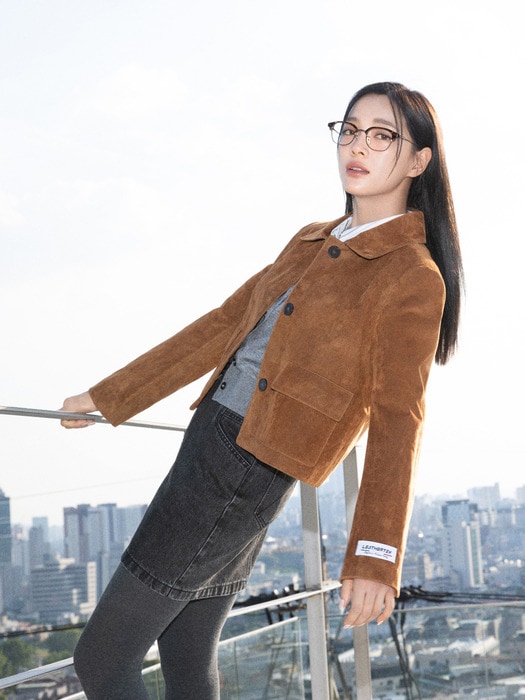 イッミシャ エコ スエード ジャケット ITO9LJK720 (CAMEL) キム·セジョン モデル 韓国の人気ファッションブランド