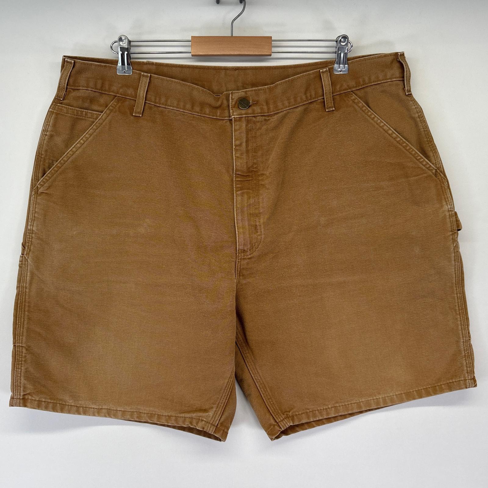 古着 ショートパンツ ダック ペインター ハーフ 半ズボン 短パン ワンポイントロゴ ブラウン メンズ